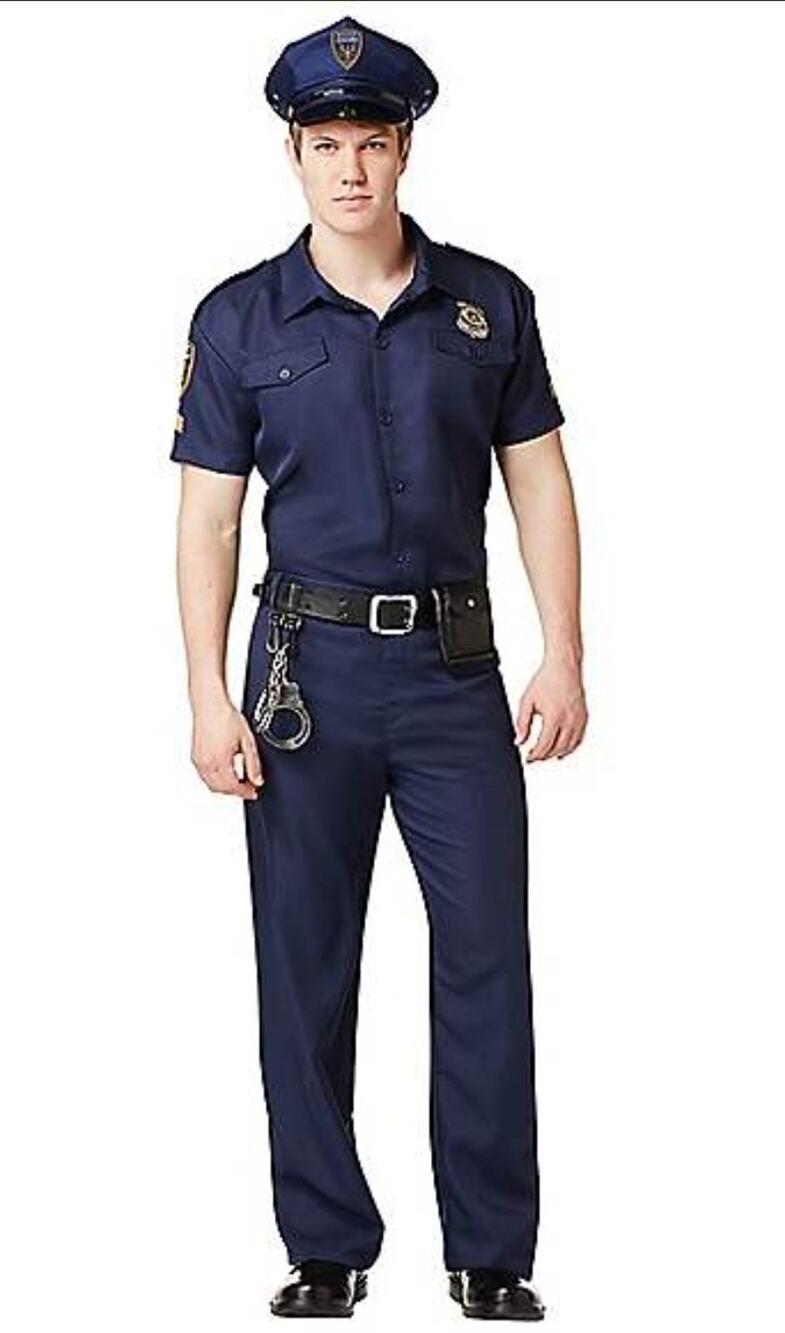 Spirit Halloween Adult Size S Police Officer Costume Navy Blue - Picture 1 of 15
